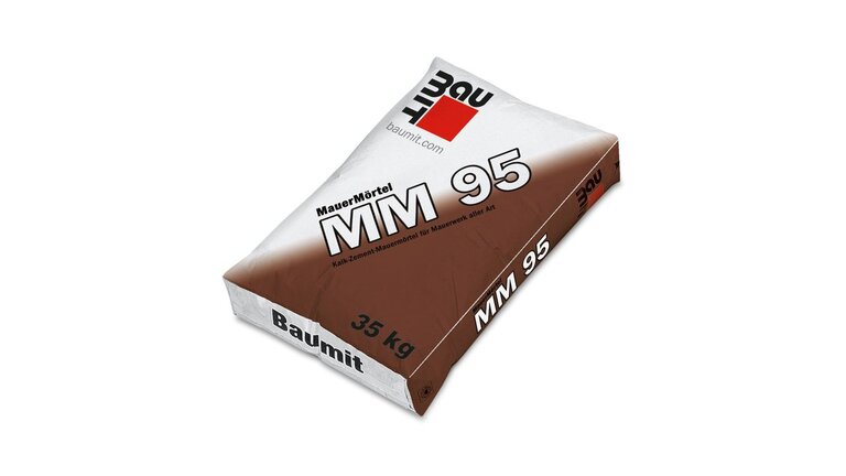 Baumit Mauer Mörtel MM 95, verpackt in Papier, 35 kg